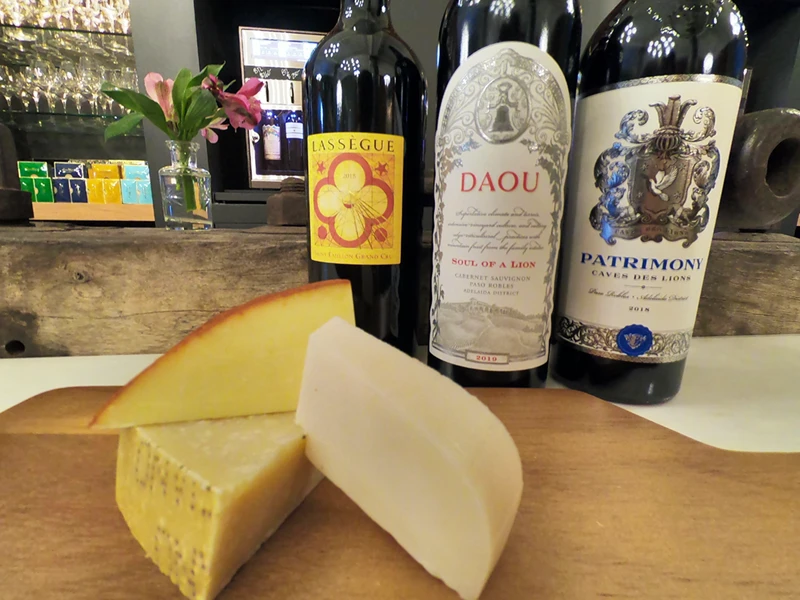 Cheese and wine offerings at Stafford House Provisions